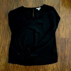 Shirt sleeved black blouse
